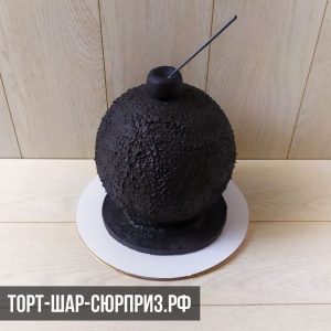 торт-шар-челябинск-черный